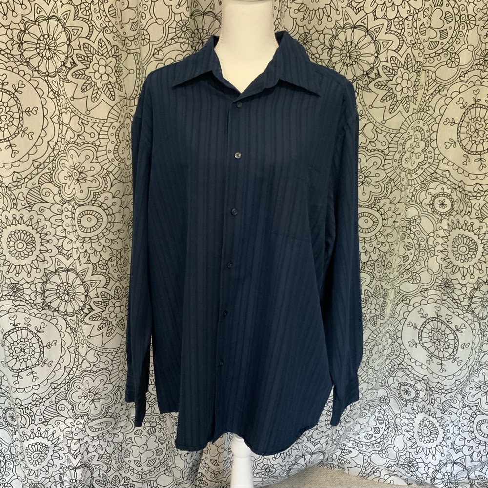 Axcess Men’s XL Long Sleeve Navy Blue Dress Shirt